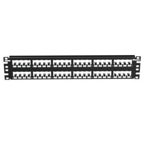 Panduit RJ45 Patchpaneel 19", 2HE, 48-voudig, zwart