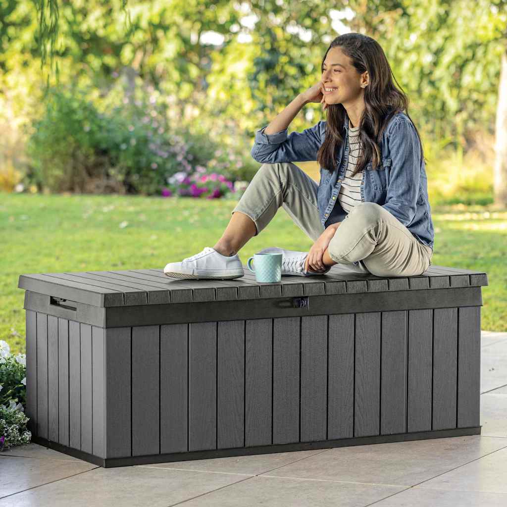 Keter Garden Storage Box Darwin 380 L Grey - Image 3