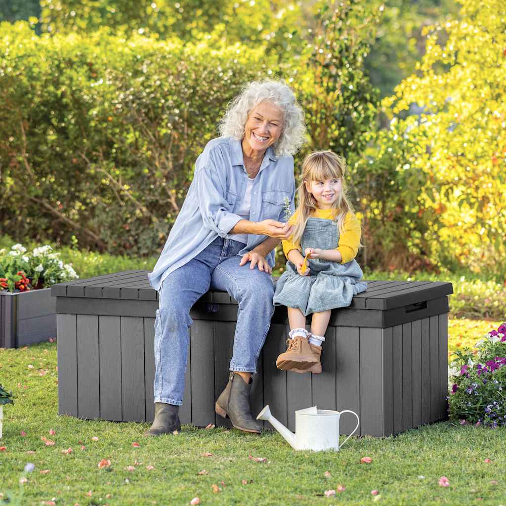 Keter Garden Storage Box Darwin 380 L Grey - Image 5
